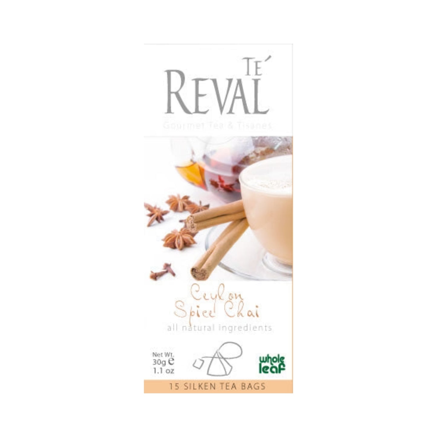 Te Reval Ceylon Spice Chai Tea (30g) 15 Tea Bags