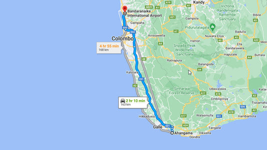 Ahangama City to Colombo Airport (CMB) City Private Transfer