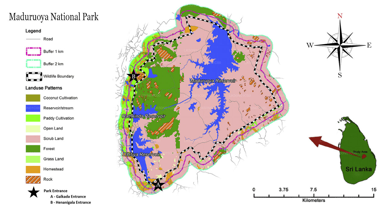 マドゥル オヤ国立公園プライベート サファリ