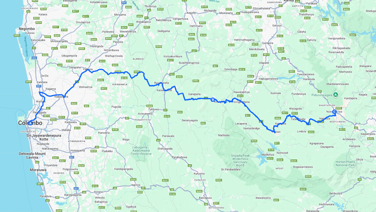 Transfert privé de Colombo à Nuwara Eliya avec excursion de canyoning