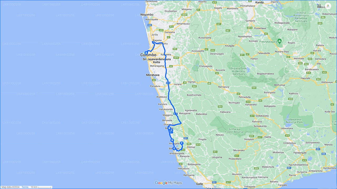 Bentota City Tour fra Colombo Havn