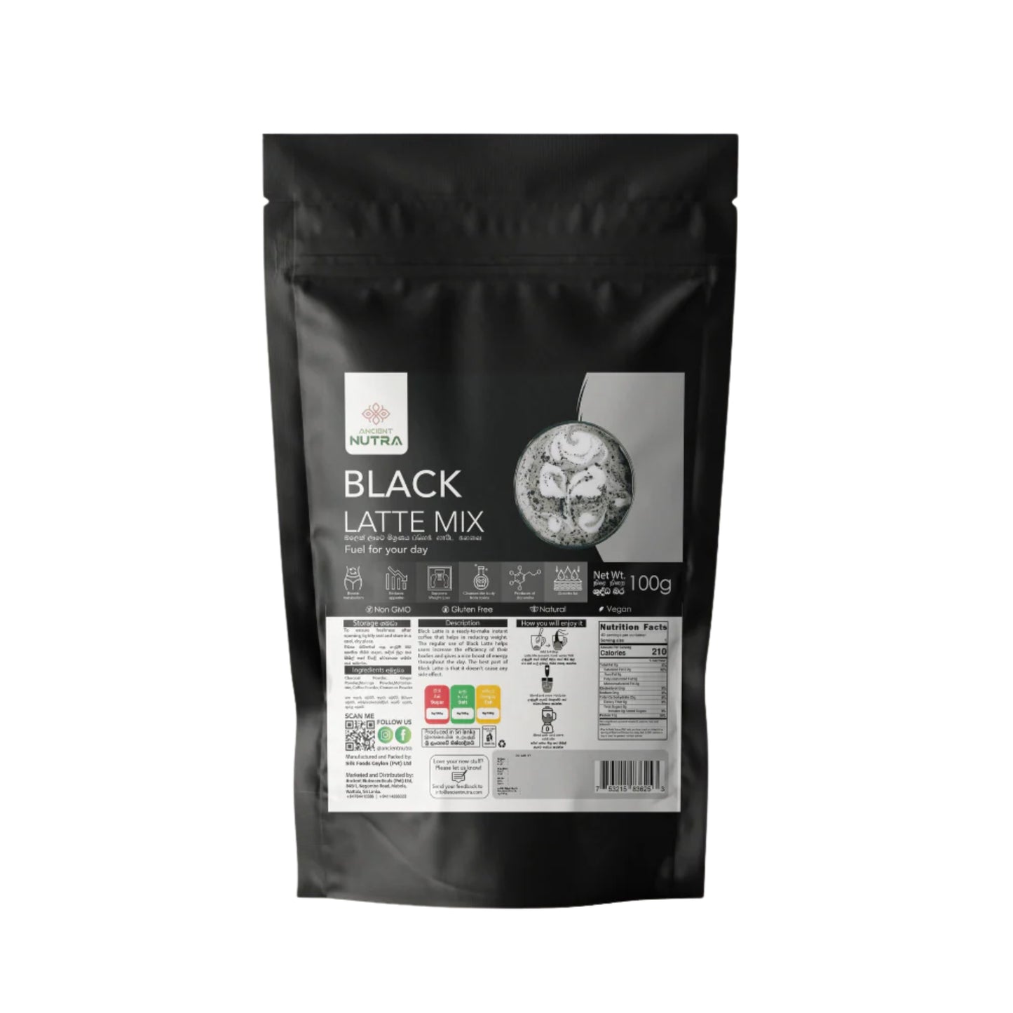 Ancient Nutra Black Latte Mix (100g)