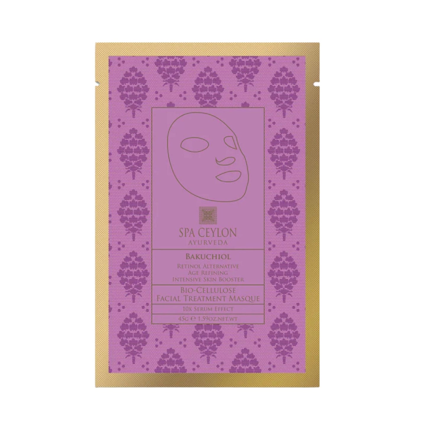 Spa Ceylon Bakuchiol Retinol Alternative Bio Cellulose Facial Treatment Masque (45g)