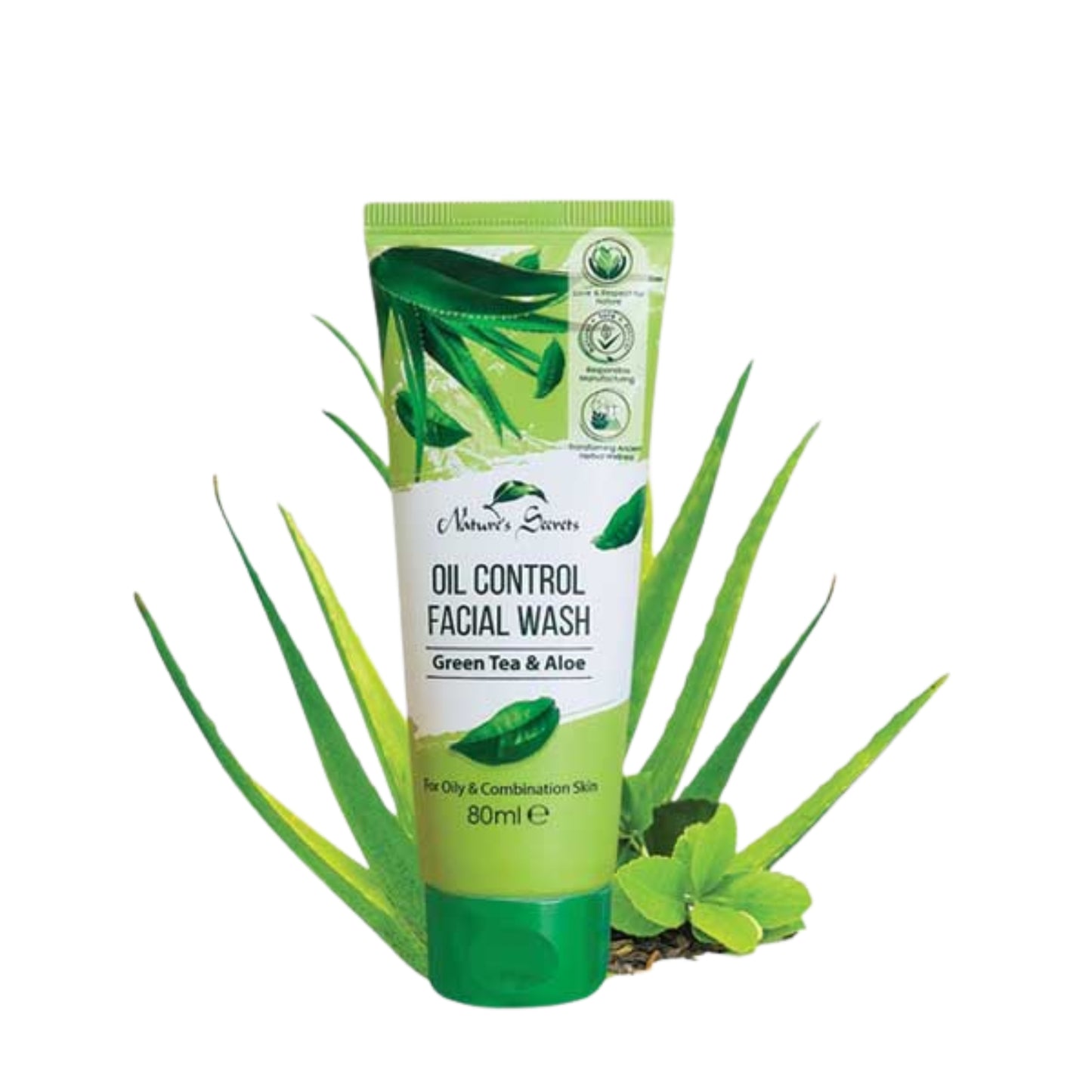 Nature’s Secrets Oil Control Facial Wash with Green Tea & Aloe (80ml)