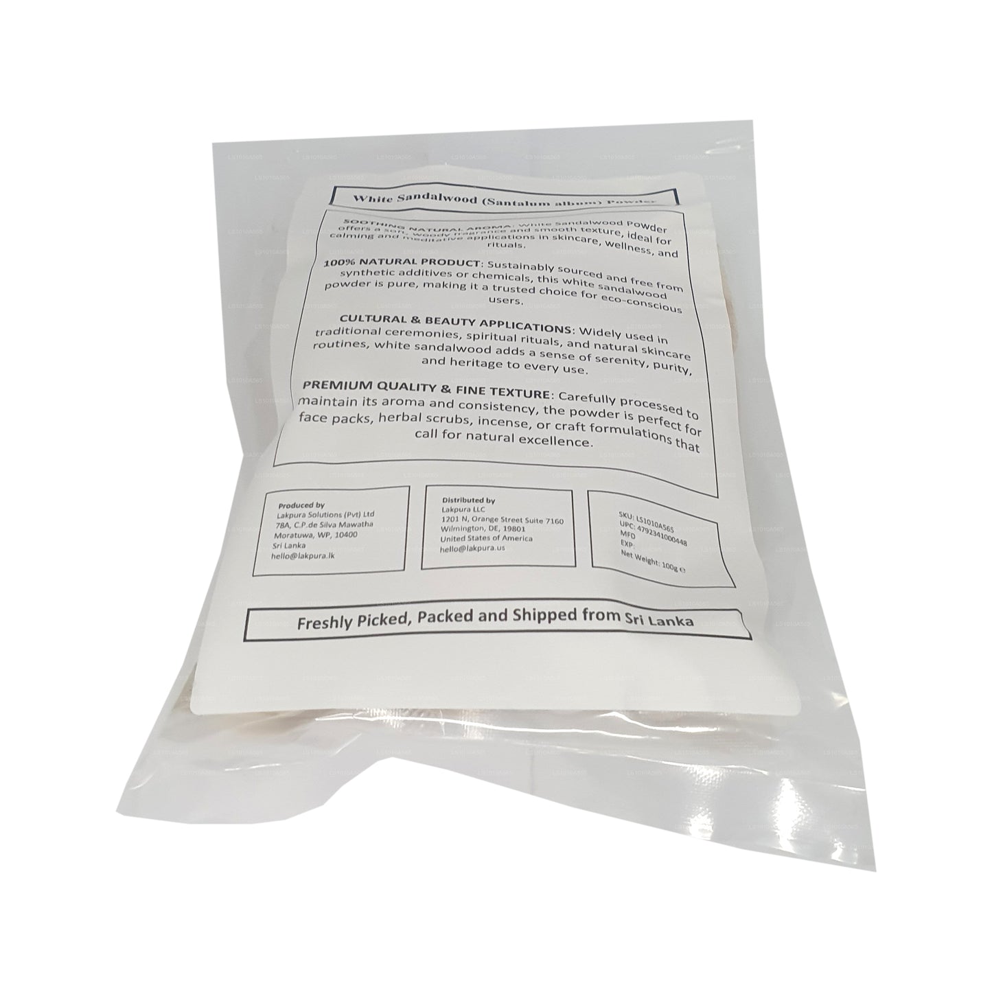 Lakpura Beyaz Sandal Ağacı Tozu (100g)