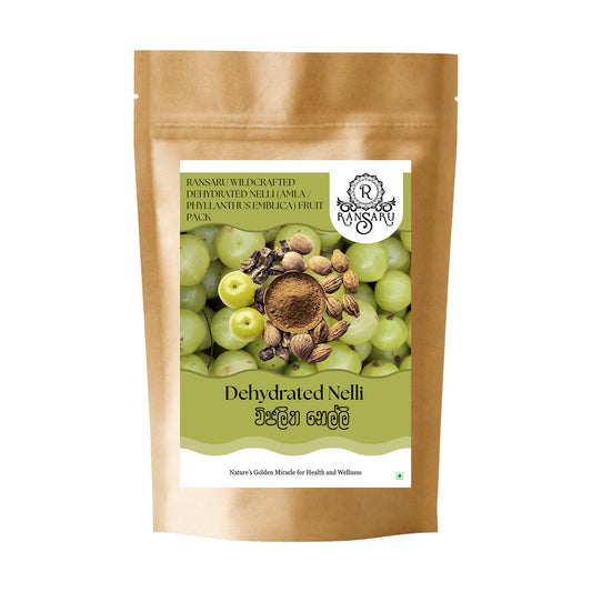 Ransaru Wildcrafted Dehydrated Nelli (Amla / Phyllanthus Emblica) Fruit Pack