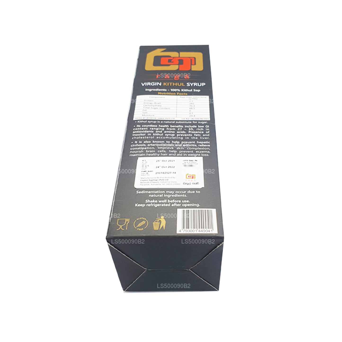 Sciroppo Raga Virgin Kithul di Ceylon (250ml)