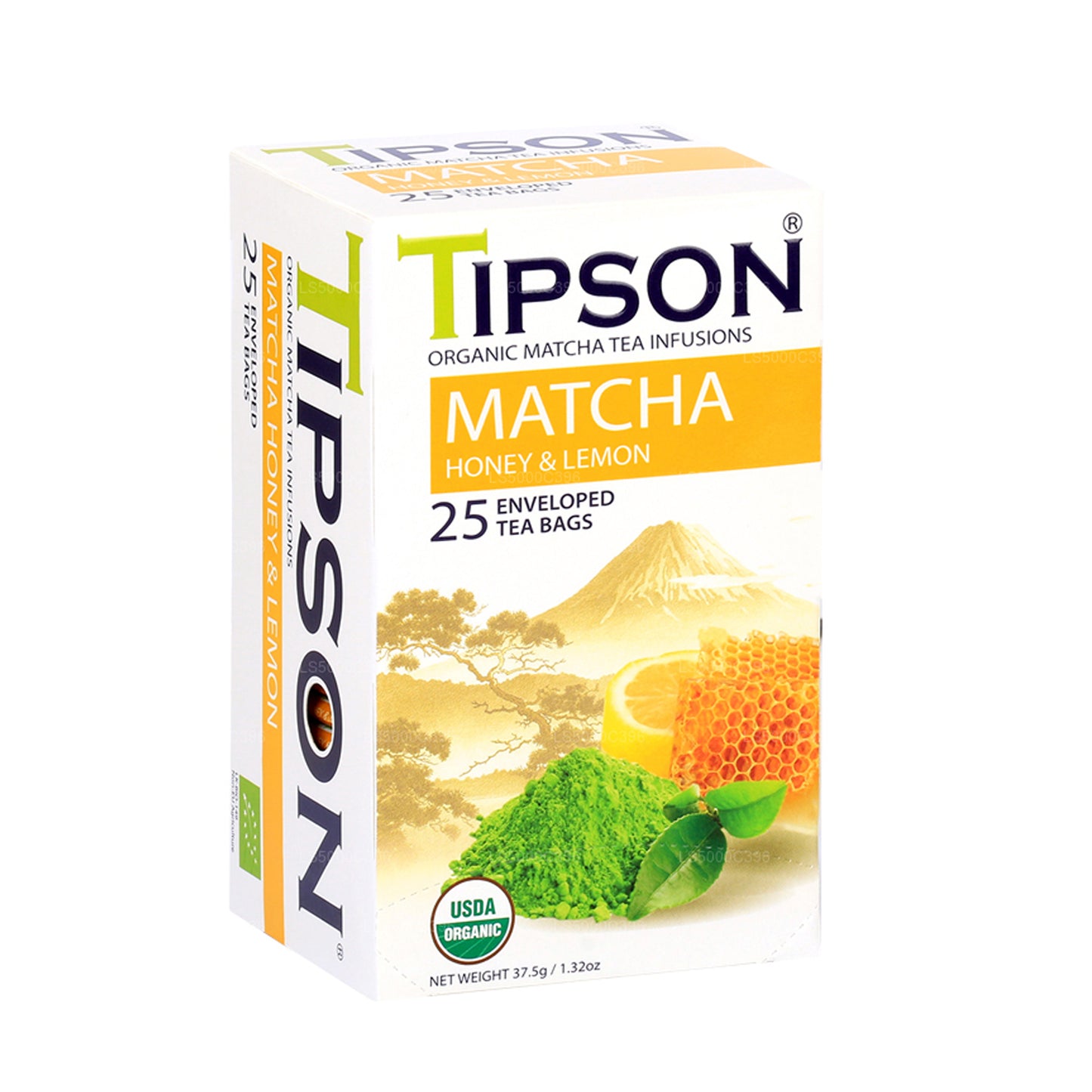 Tipson Organic Matcha Honey & Lemon (37.5g) 25 Tea Bags