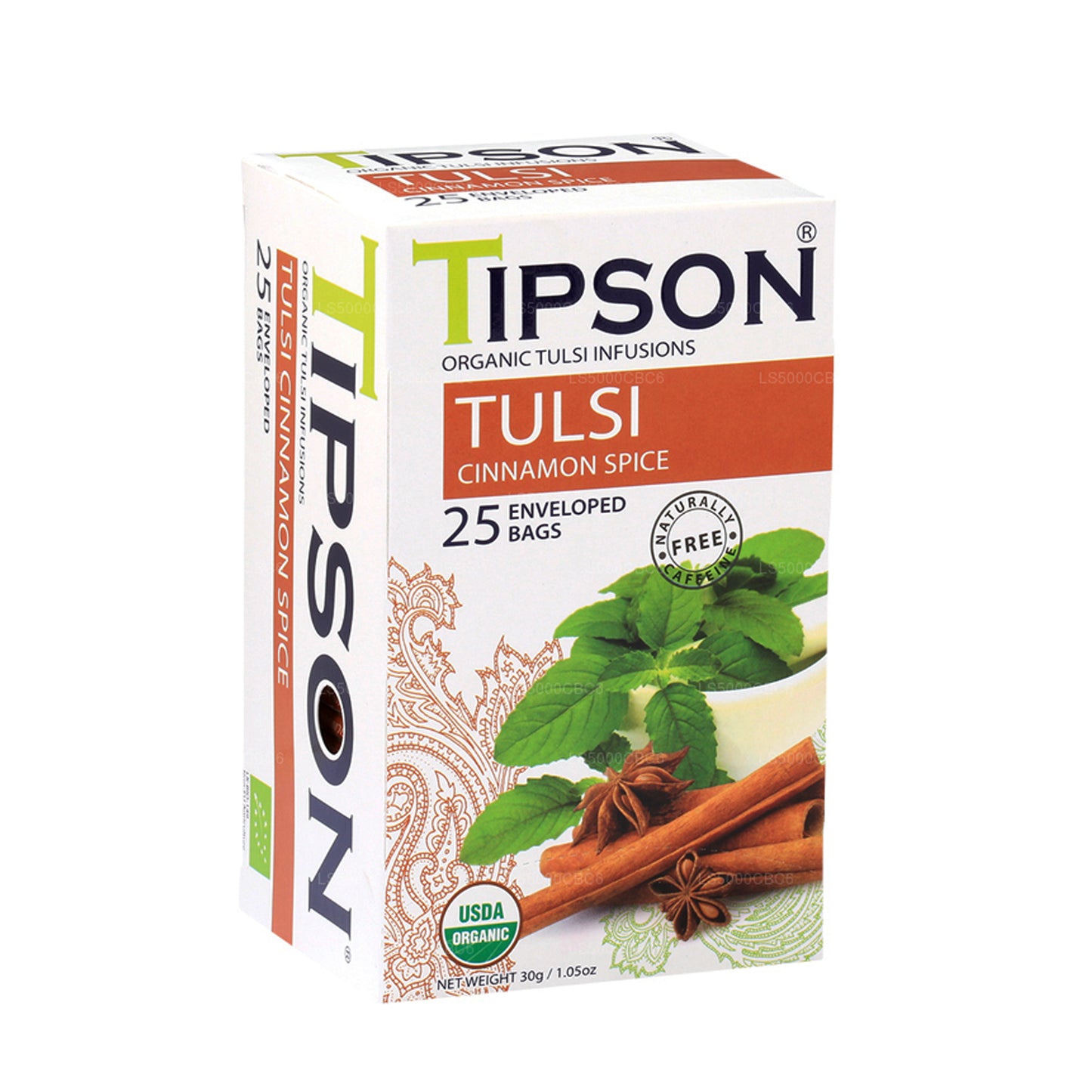 Tipson Organic Tulsi se skořicovým kořením (30g) 25 čajových sáčků