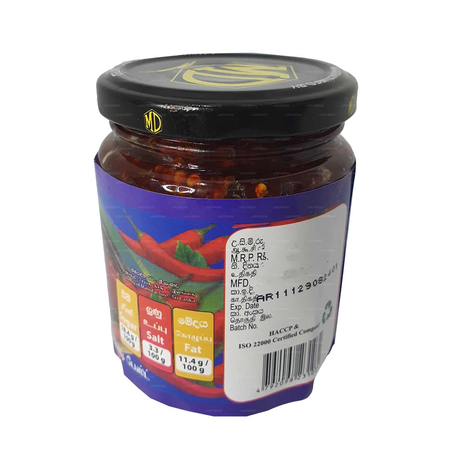 Pasta di peperoncino cinese MD con pesce delle Maldive (270g)