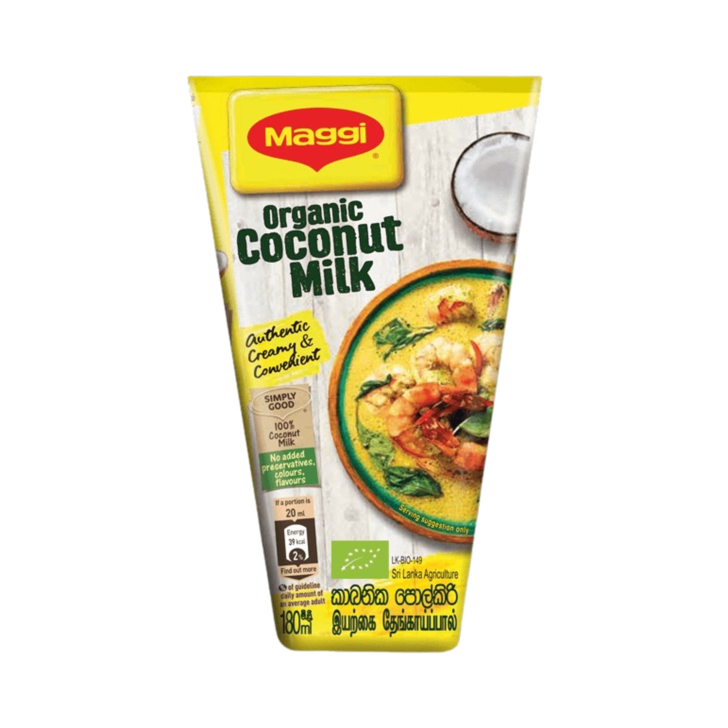 Maggi Organic Liquid Coconut Milk (180 ml)