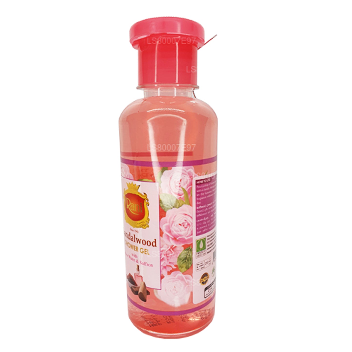 Swadeshi Rani Sandeltræ Badegel Rose vand og safran (250 ml)
