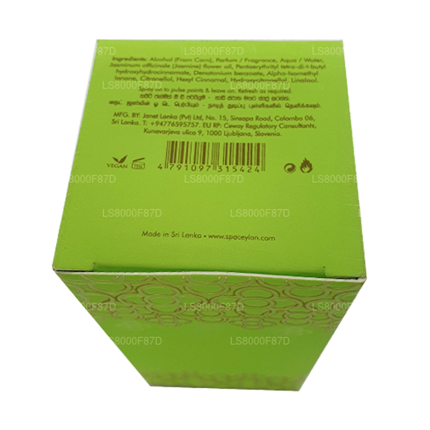 Spa Ceylon Night Jasmine Eau de Parfum, ätherisches Öl, gemischt, 50 ml