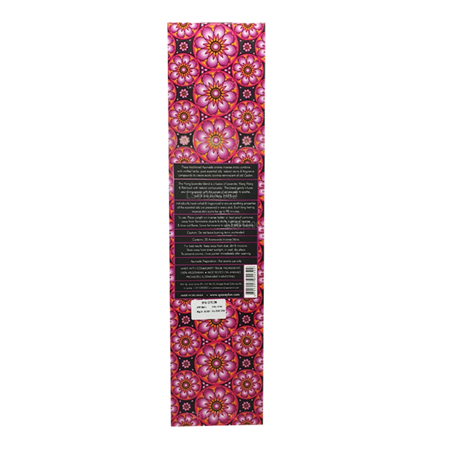 Spa Ceylon Ceylon Ylang Lavendel Aromaveda Røgelse 30 Pinde