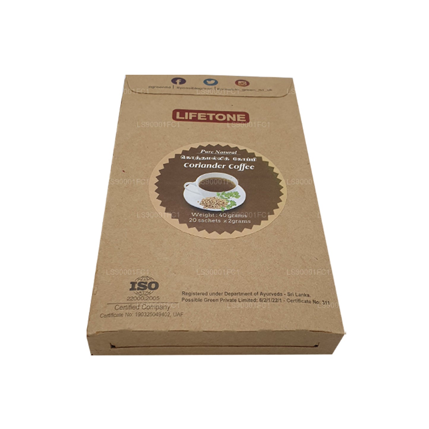 Lifetone Korianderfrökaffe (40 g) 20 påsar