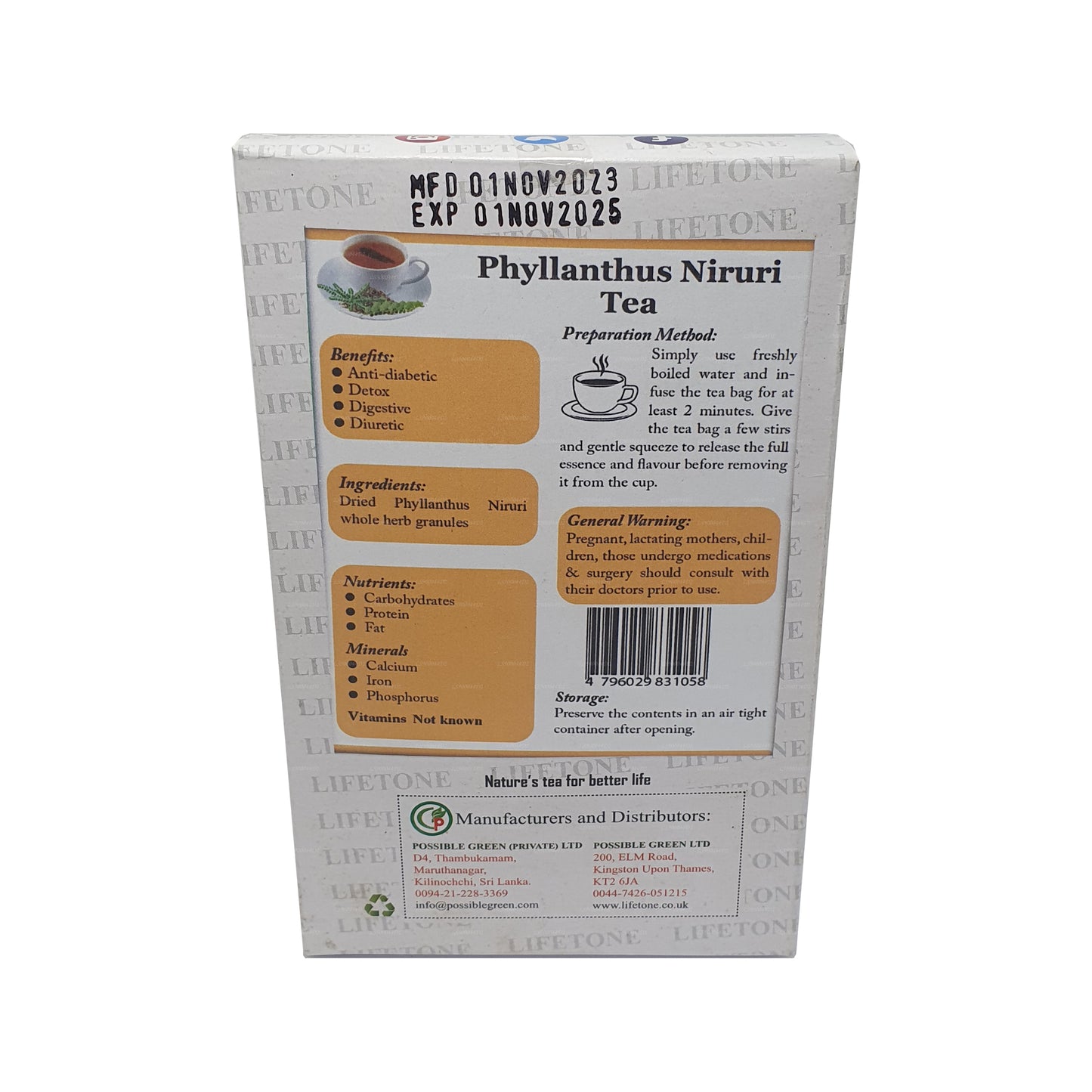 Lifetone Phylanthus Nirurii Herbata (40g)