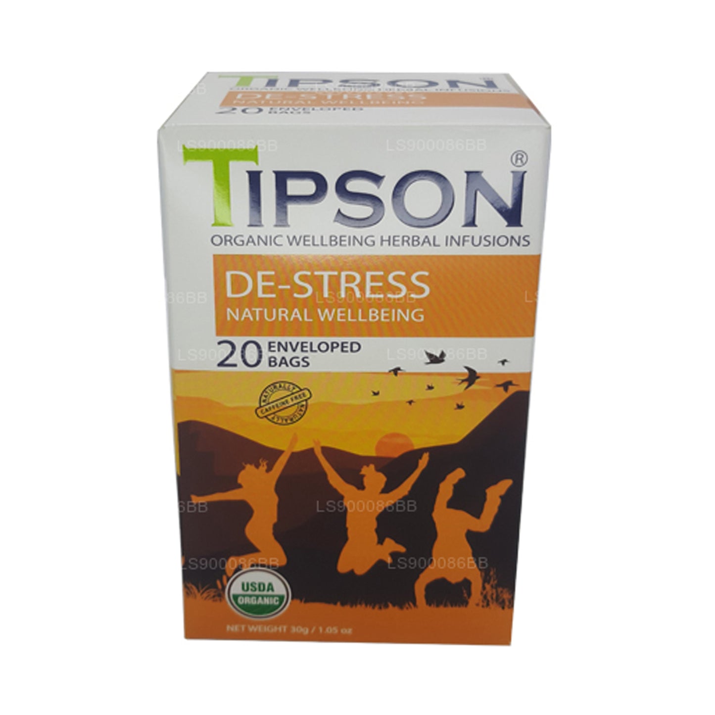 Tipson De-Stress Natural Wellbeing (30g) 20 obalených čajových sáčků