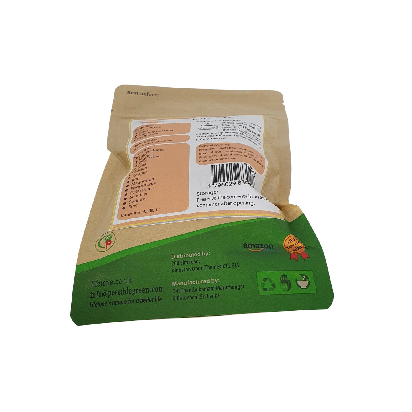 Lifetone Carrot Tea (40g) 20 Tea Bags