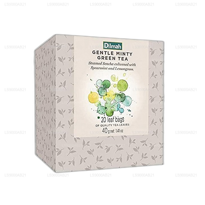 Dilmah Vivid Gentle Minty Green Tea Teabag Refill (40g) Box