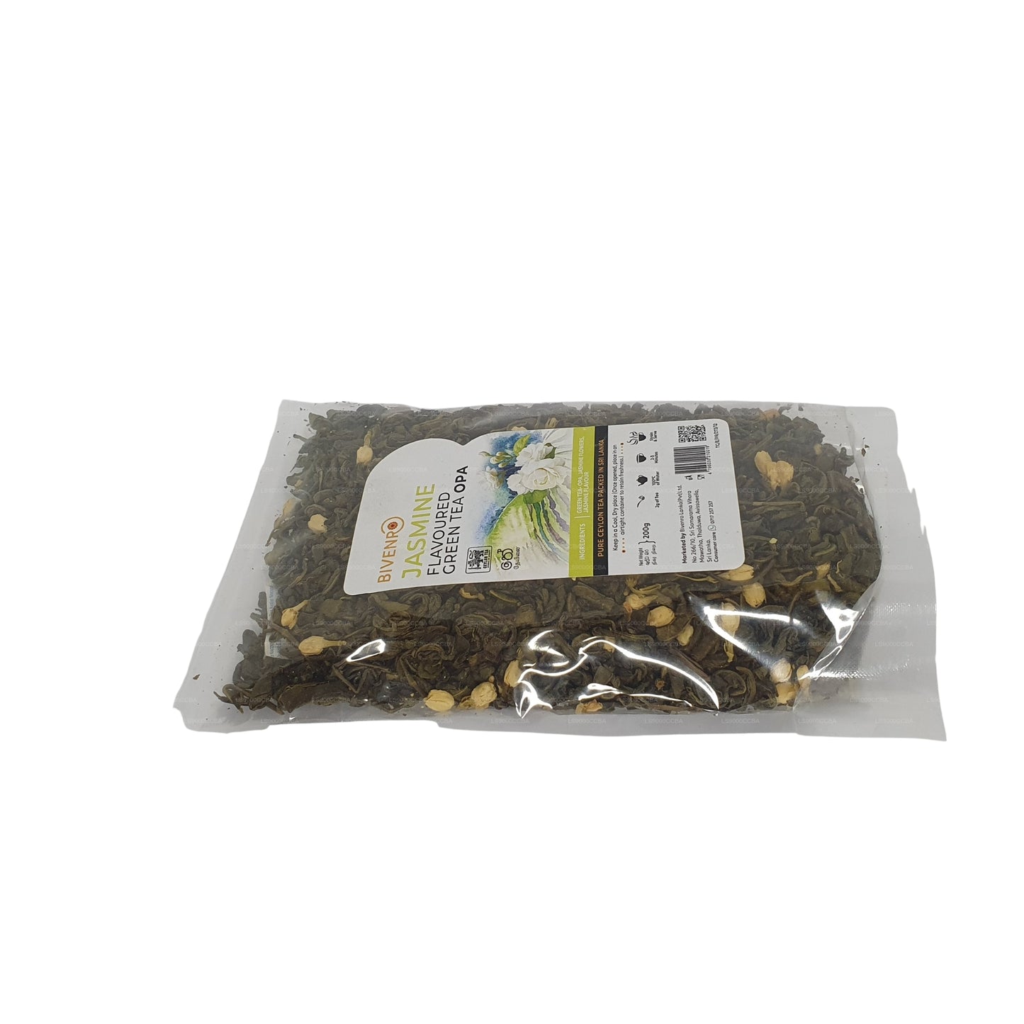 Bivenro Grüner Tee mit Jasmingeschmack, OPA-Qualität (200 g)
