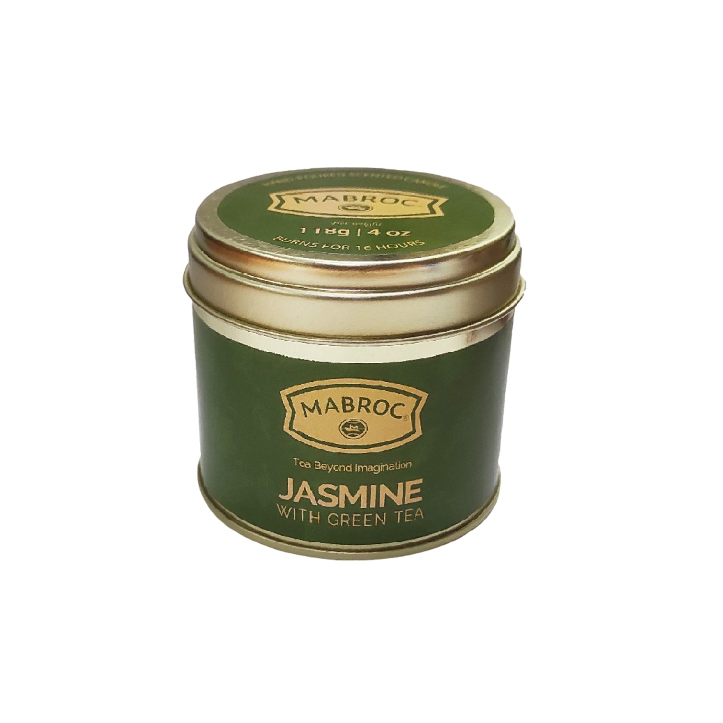 Mabroc Tea Infused Candle Tin Jasmine with Green Tea (118g)
