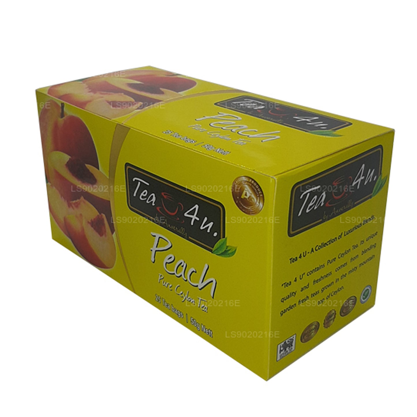 Tea4U ピーチピュアセイロンティー (50g) 25ティーバッグ