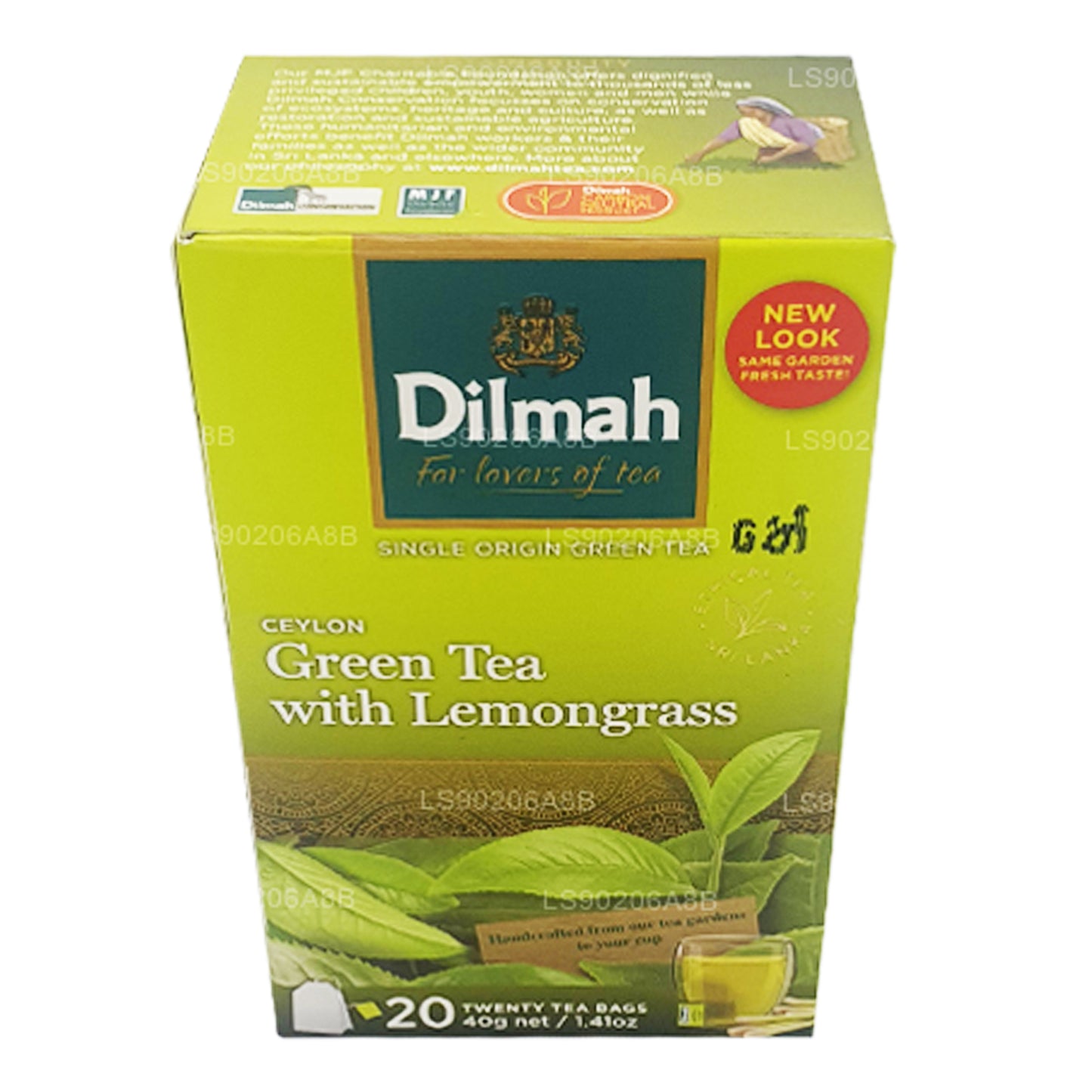 Dilmah Saf Seylan Yeşil Çay Limon Çayı (40g) 20 Çay Poşeti