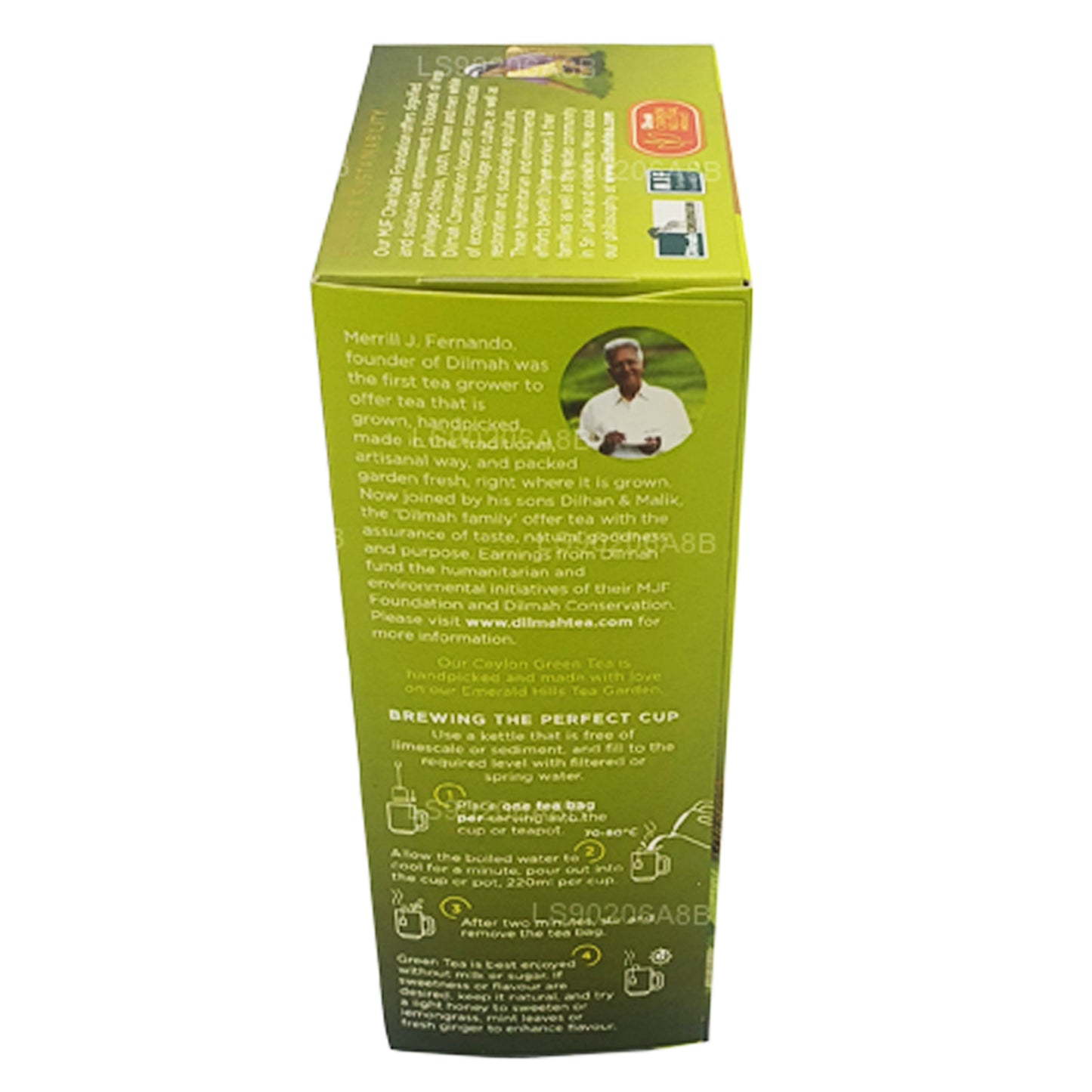 Dilmah Saf Seylan Yeşil Çay Limon Çayı (40g) 20 Çay Poşeti
