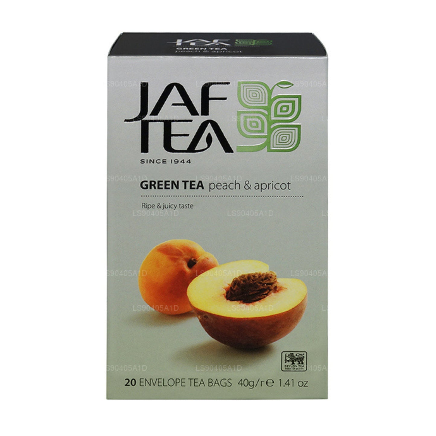 Jaf Tea Peach And Apricot Green Tea (40g) 20 Foil Envelope Tea Bags