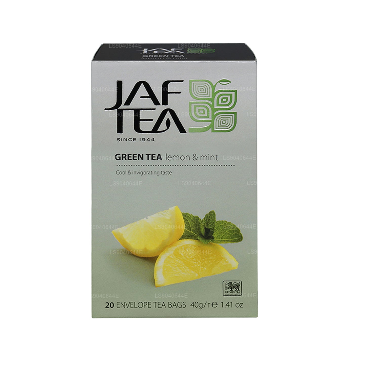 أكياس شاي مغلفة بالليمون الأخضر والنعناع من مجموعة Jaf Tea Pure Green Collection (40 جم)