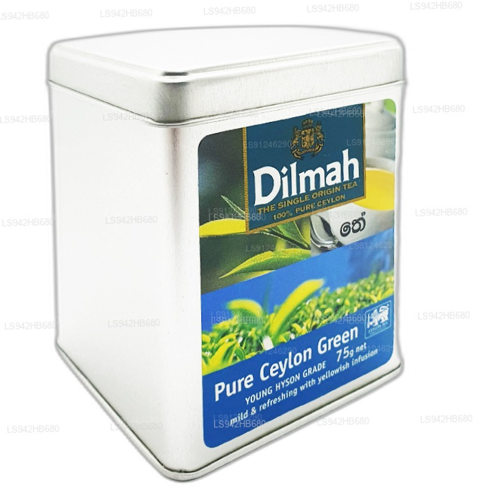 Dilmah Pure Ceylon Zielona Herbata (YOUNG HYSON GRADE) Luźna herbata liściasta (75g) Caddy