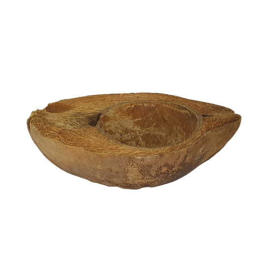 Bivenro Natural Coconut Pet Bowl offers an eco-friendly, plastic-free solution for feeding or watering small pets. Durable, rustic, unique, and biodegradable.