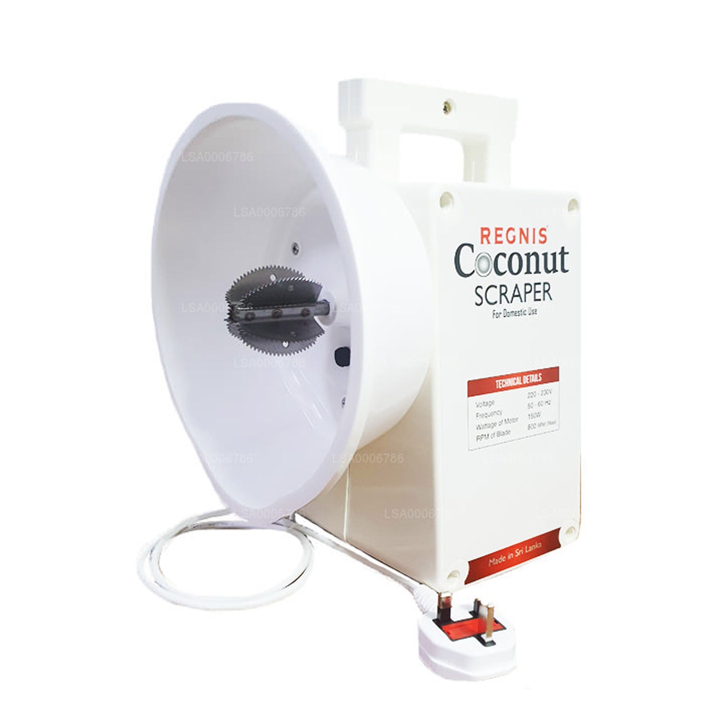 Raspador de coco eléctrico doméstico Lakpura (230 V)
