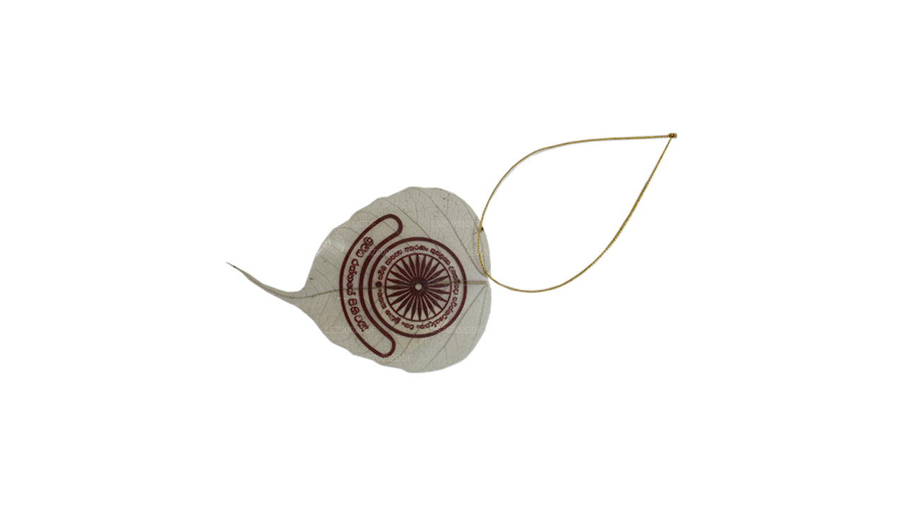 Ornamento da appendere con foglie di Bodhi naturali