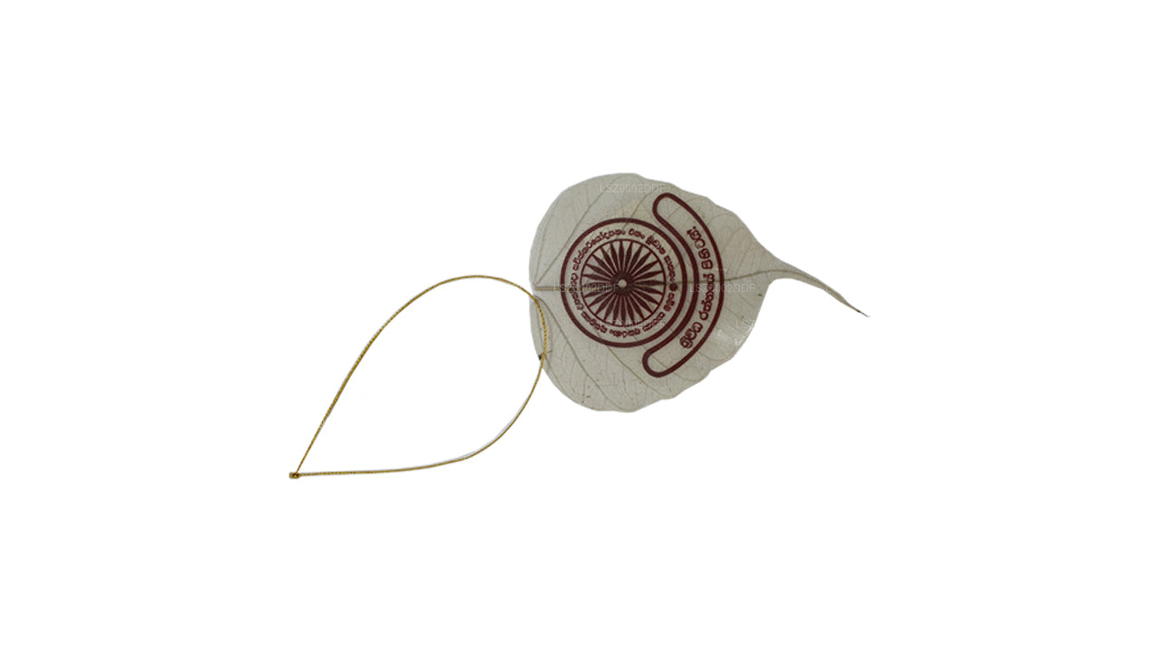Ornamento da appendere con foglie di Bodhi naturali