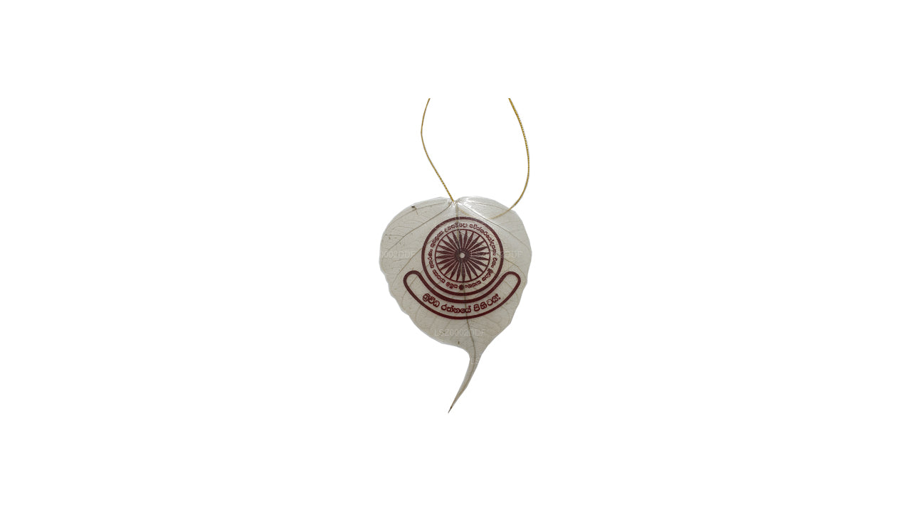 Ornamento da appendere con foglie di Bodhi naturali