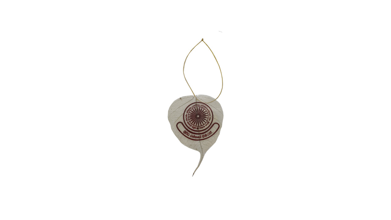 Ornamento da appendere con foglie di Bodhi naturali