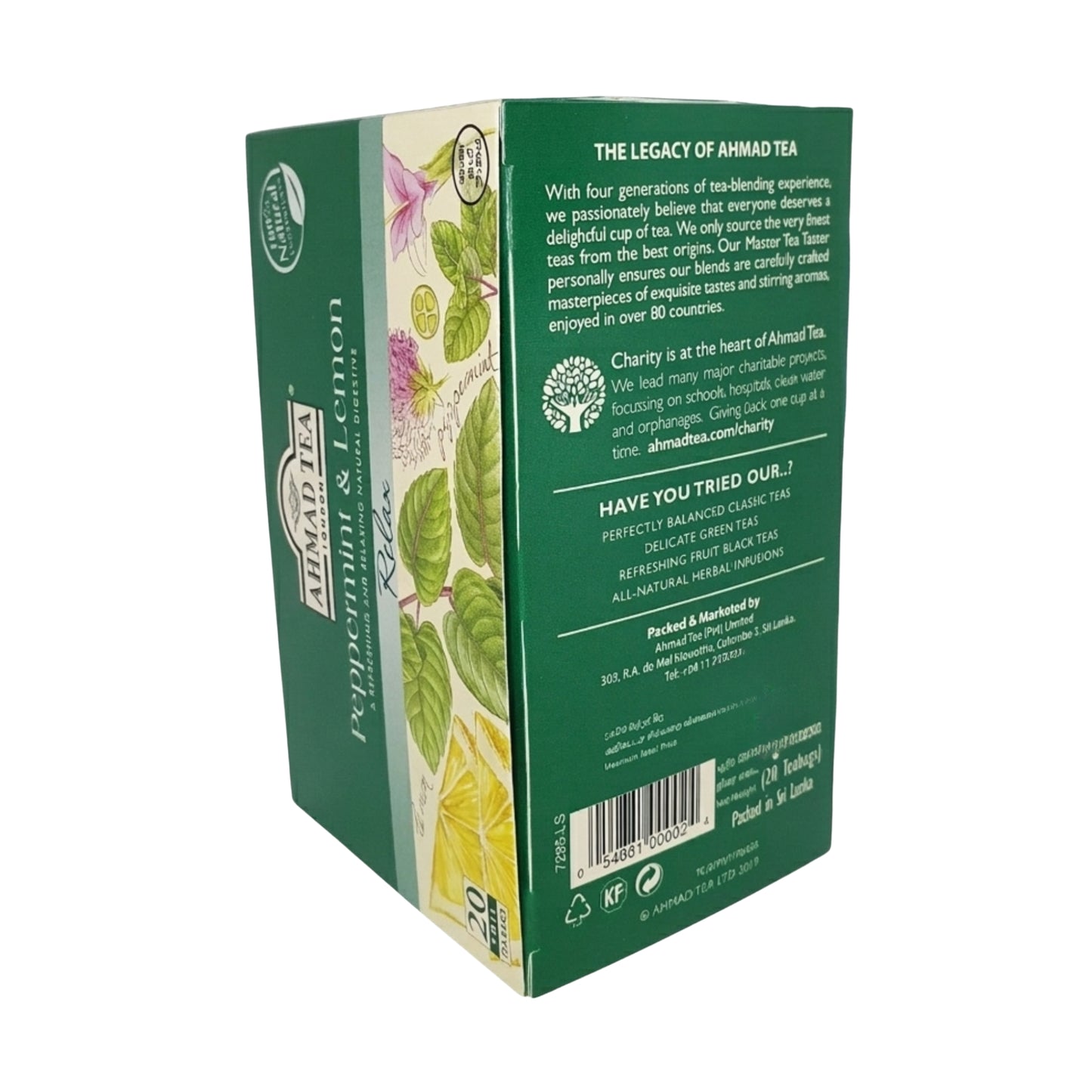 Ahmad Tea Peppermint & Lemon Tea (30g) 20 Foil Tea Bags