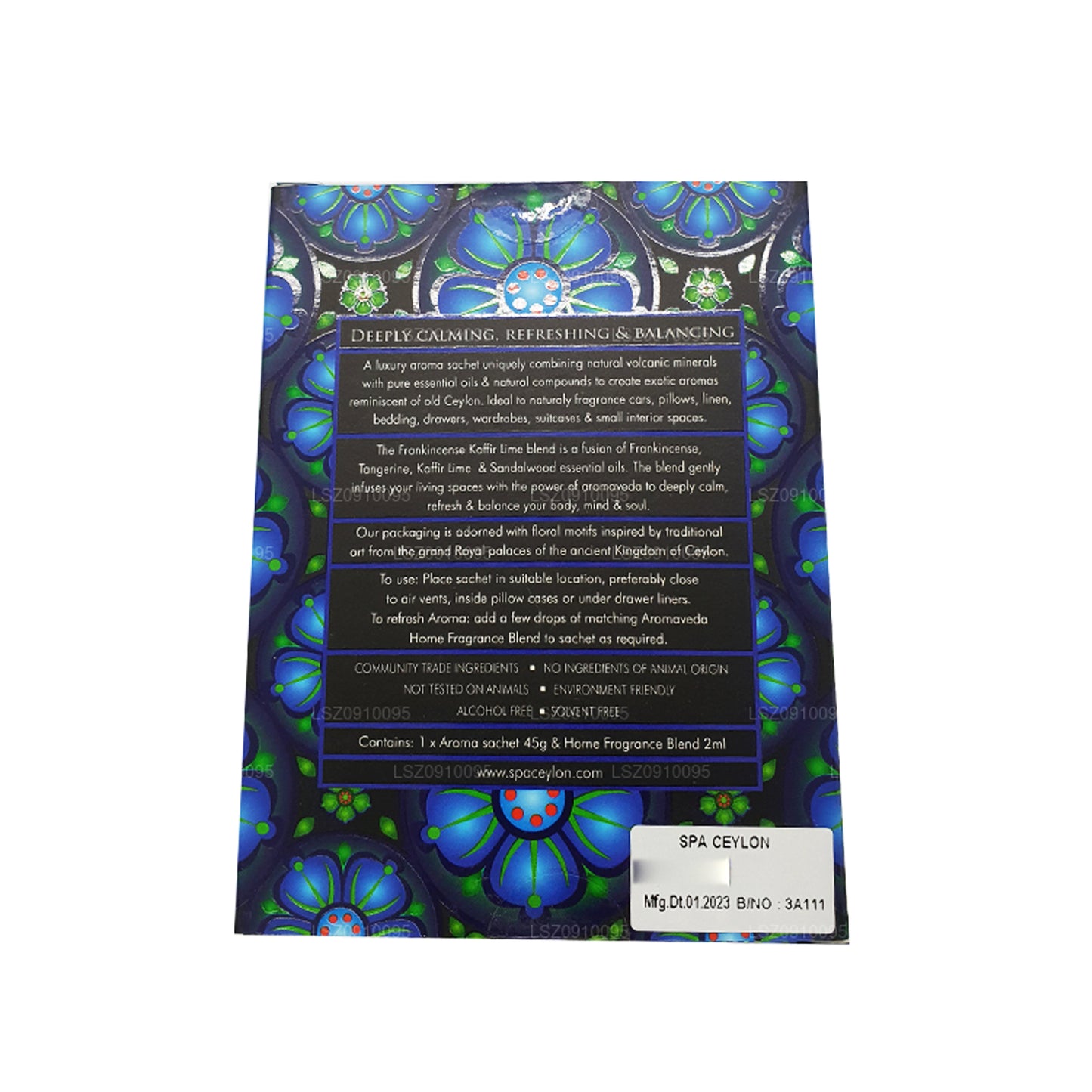 Spa Ceylon Weihrauch Kaffir Limette Aromaveda Aroma Sachet (45g)