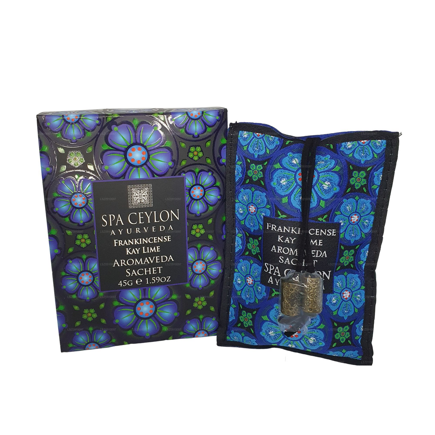 spa ceylon frankincense kay lime aromaveda sachet (45g)