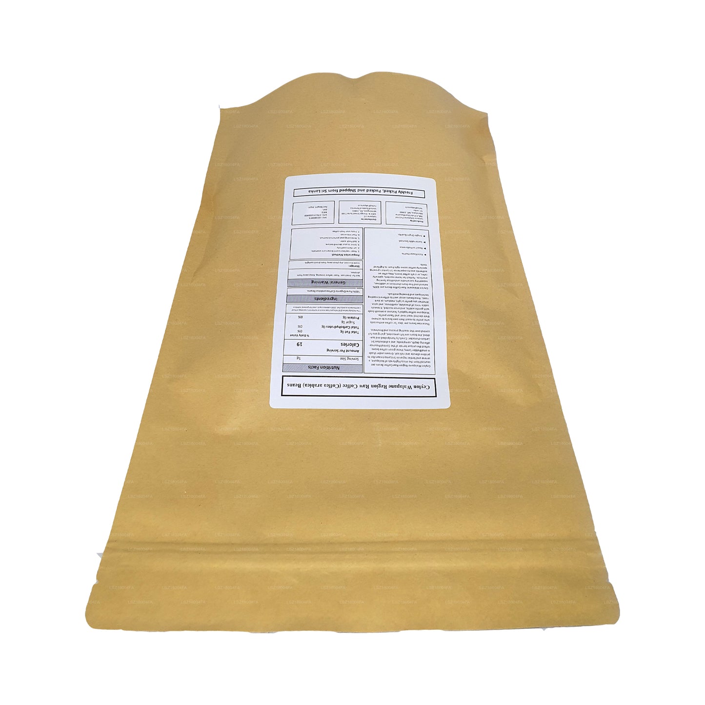 Nezpracovaná kávová zrna z regionu Lakpura Ceylon Walapane