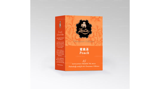Zesta Peach Black Tea – 15 Pyramid Tea Bags (30g)