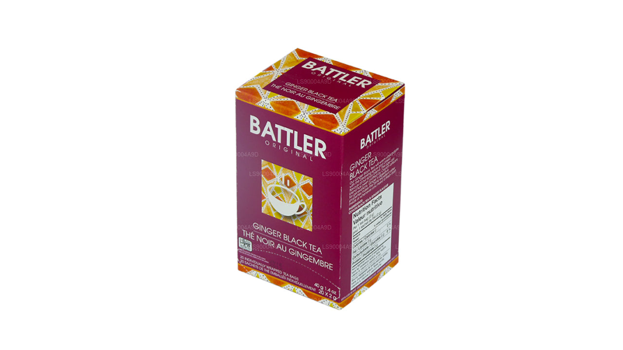 Оригинальный имбирный черный чай Battler (40 г) 20 пакетиков
