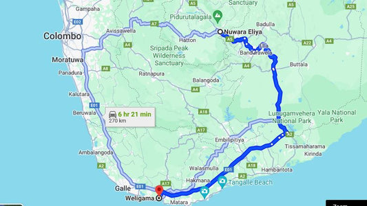 Privater Transfer von Nuwara Eliya City nach Weligama City