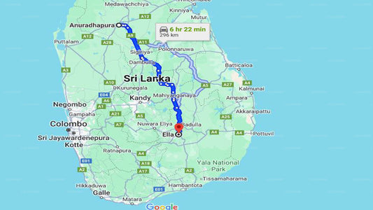 Anuradhapura City to Ella City Private Transfer
