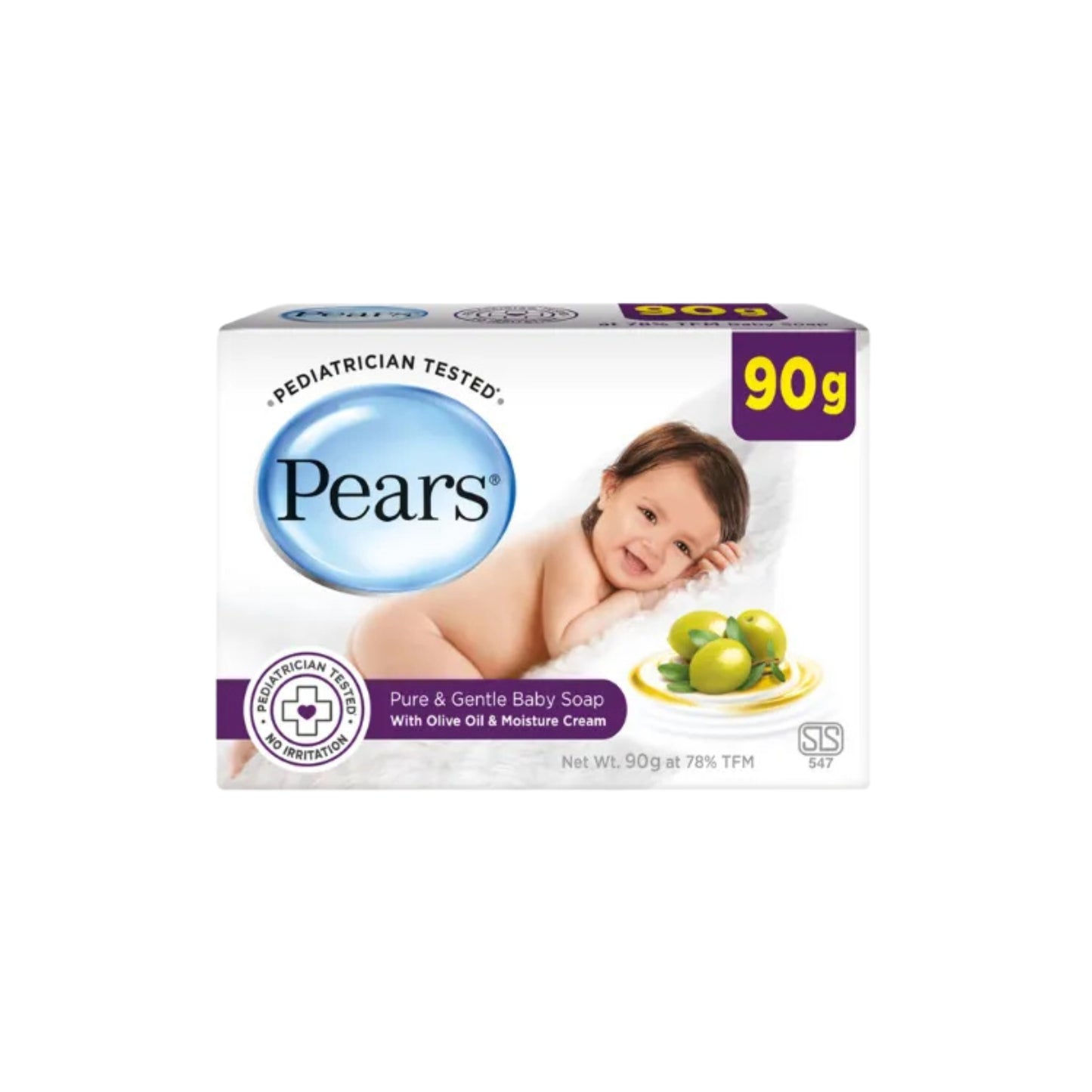 Jabón para bebés Pears Pure and Gentle (90 g)