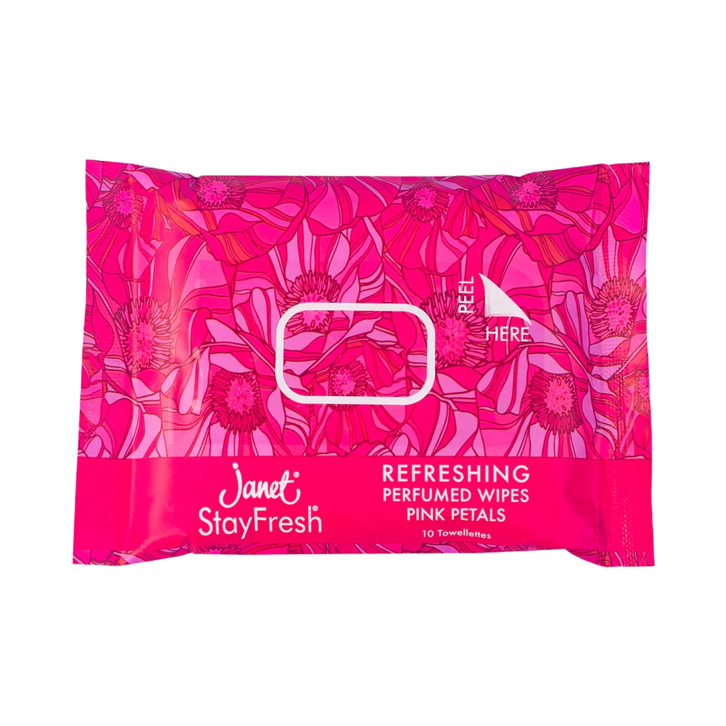 Janet Pink Petals Refreshing Perfumed Wipes