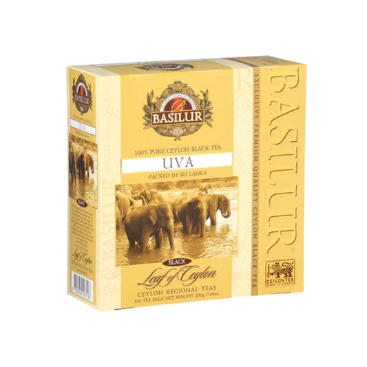 Basilur Leaf of Ceylon "Uva" Pure Black Tea (200g) 100 Tea Bags