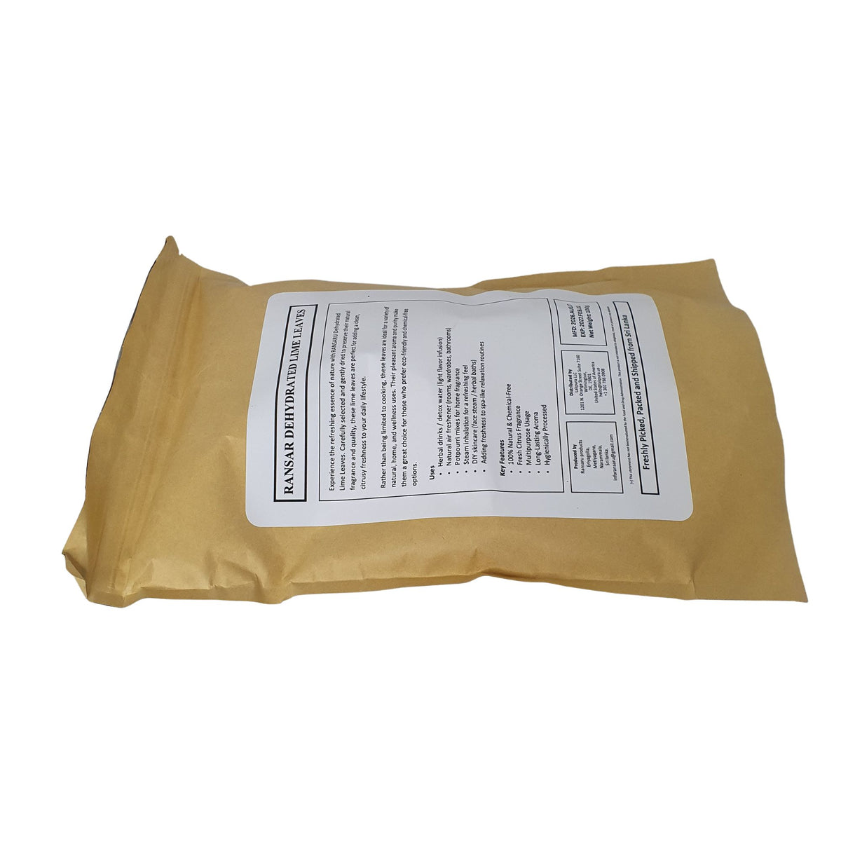 Ransaru Wildcrafted Dehydrated Lime Leaves Pack