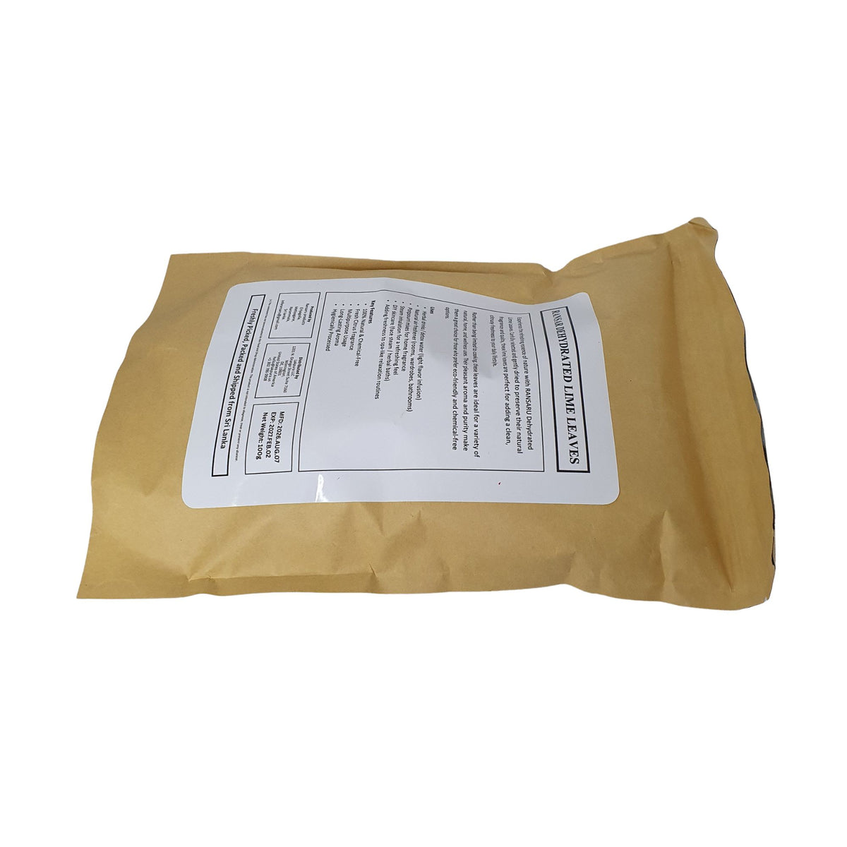 Ransaru Wildcrafted Dehydrated Lime Leaves Pack